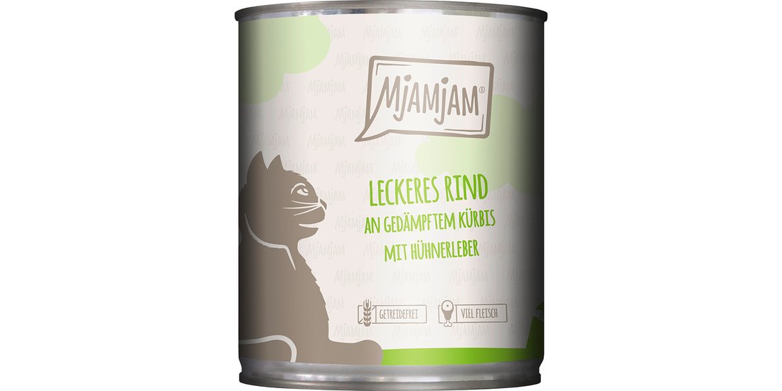MjAMjAM 24 x 800 g umido gatto – Manzo & Zucca…
