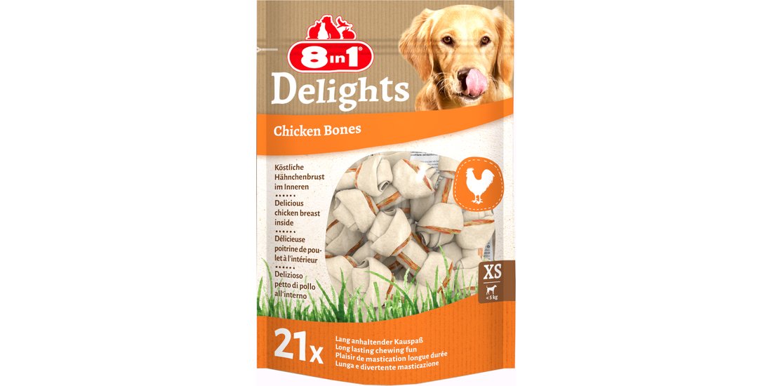 8in1 Delights Ossi da masticare Pollo Snack per…