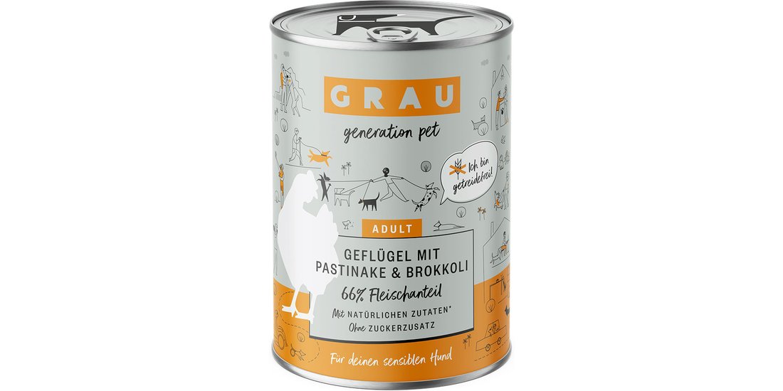 GRAU 6 x 400 g Alimento umido per cani – Pollame…