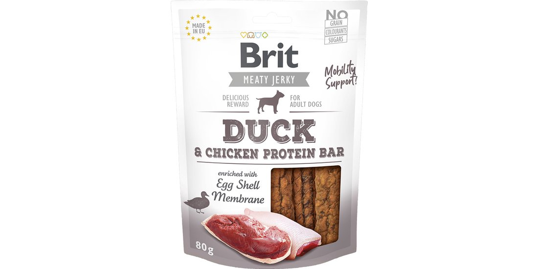 Brit Jerky Protein Bar Anatra Snack cane – Set…