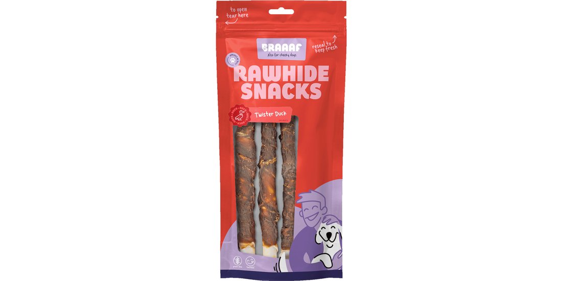 Braaaf Twisters con Anatra – Set %: 2 x 220 g…