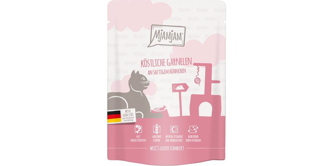 MjAMjAM Buste 24 x 300 g umido gatto – Gamberetti…