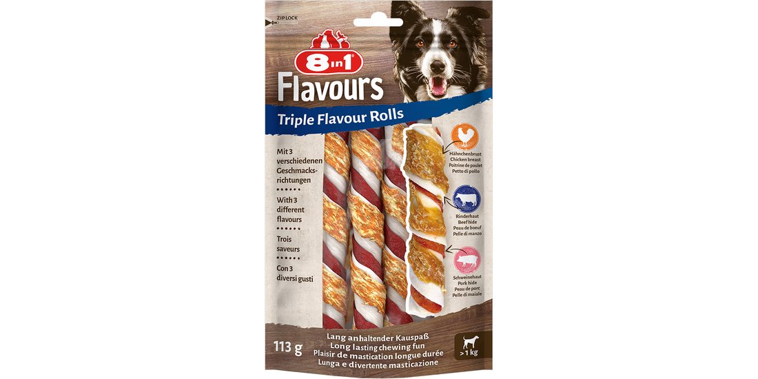8in1 Triple Flavour Rolls Bastoncini da masticare…