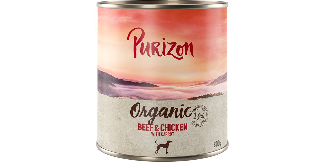 Purizon Organic 24 x 800 g – Anatra e Pollo con…