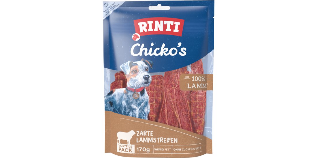 RINTI Chicko Snack per cani – 4 x 170 g Agnello…
