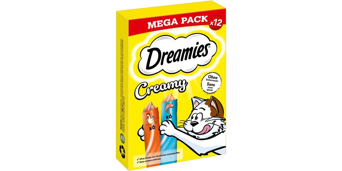 Catisfactions Dreamies Creamy con Pollo & Salmone…