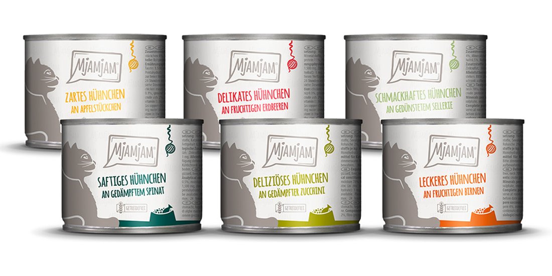 MjAMjAM 6 x 200 g umido gatto – Pollo & Salmone…