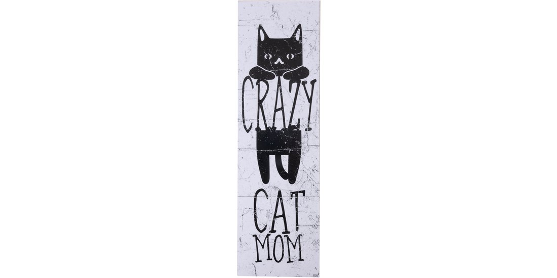 Cartello decorativo TIAKI “Crazy Cat Mum” – 1…