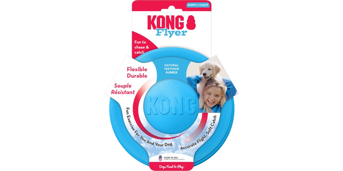 KONG Puppy Flyer gioco per cani – S: ca. 18 x…