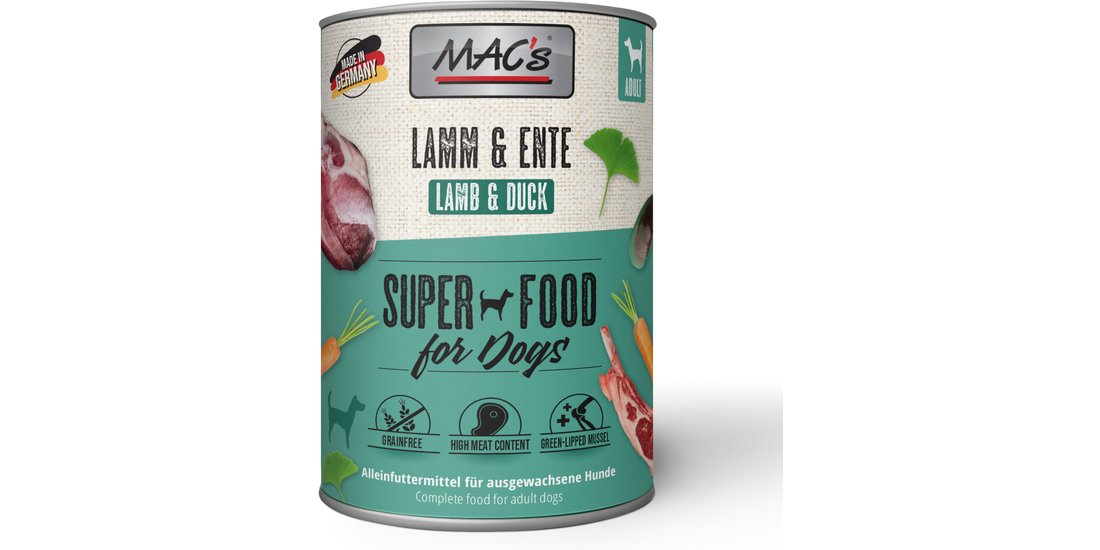 MAC’s Adult 12 x 400 g – Agnello & Anatra