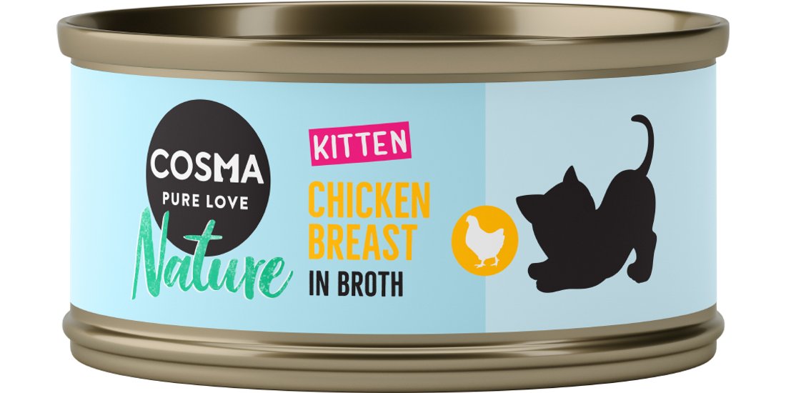Cosma Nature Kitten 6 x 70 g – Pollo