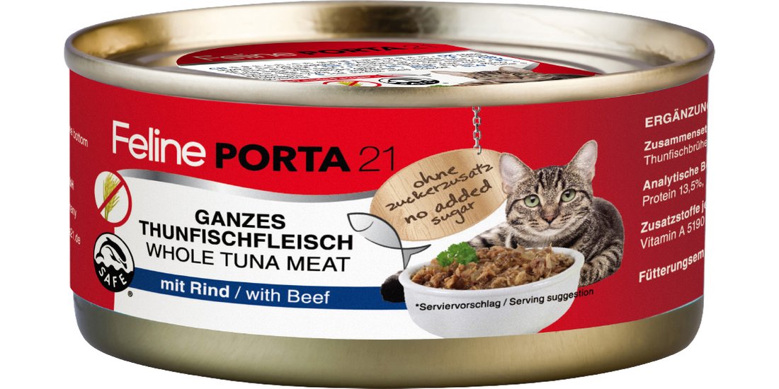 Feline Porta 21 6 x 156 g – Tonno con Manzo