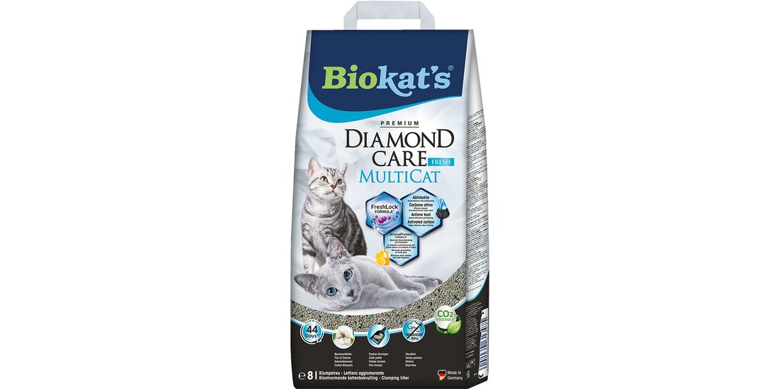 Lettiera Biokat’s Diamond Care MultiCat Fresh…