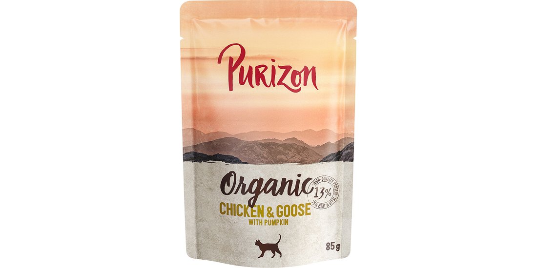 Purizon Organic 6 x 85 g – Pollo e Oca con Zucca…