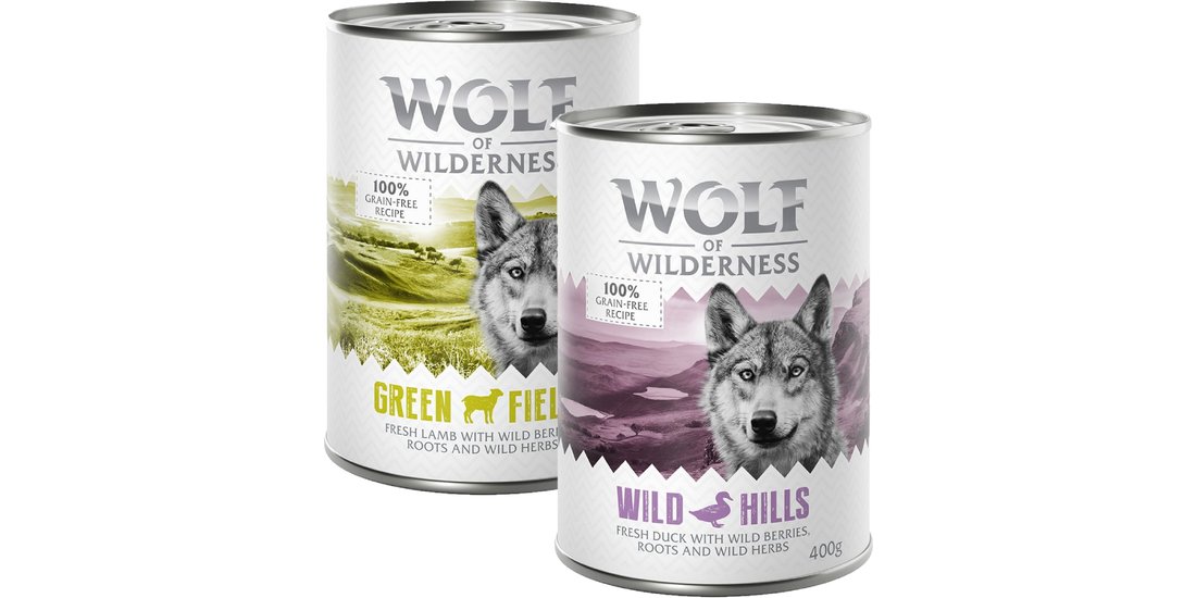 Wolf of Wilderness Adult 12 x 400 g umido Single…
