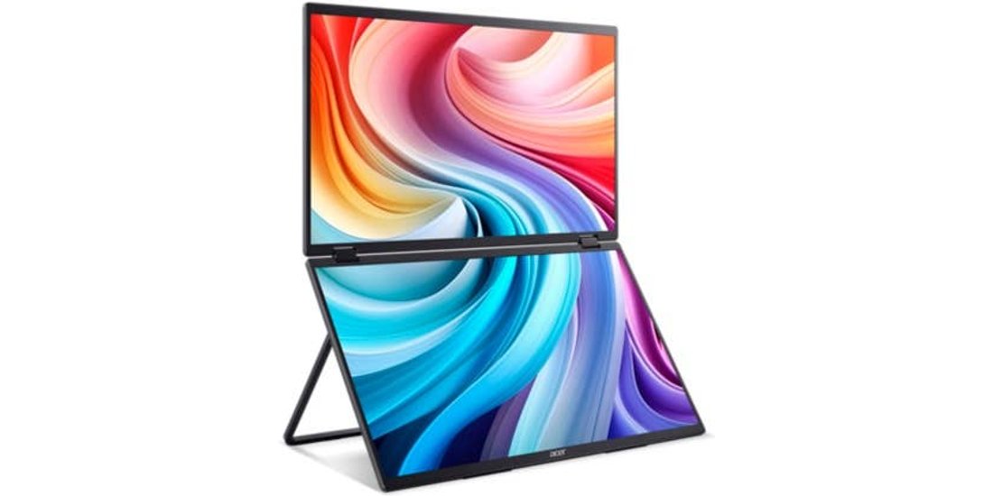 Acer PD3 Schermo Doppio Pieghevole e Portatile…