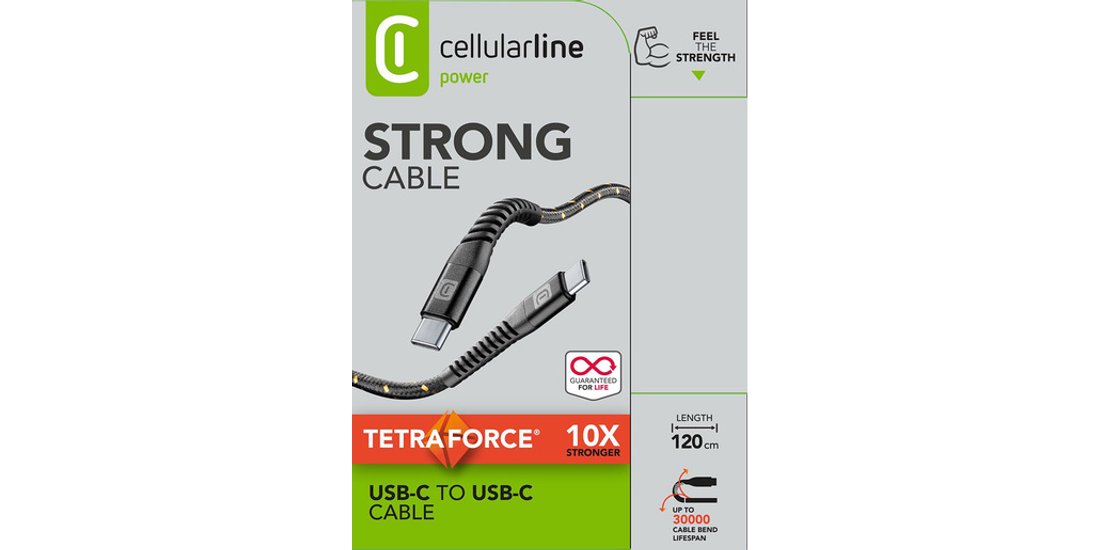 Cellularline Tetra Force Cable 120cm – USB-C …