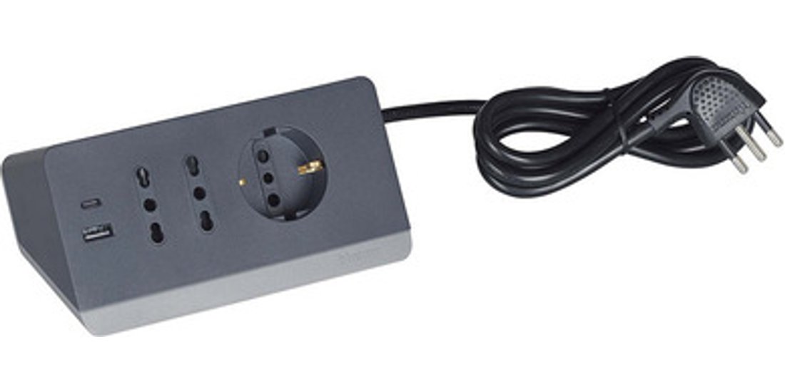 bticino S3711GBU prolunghe e multiple 2 m 3 presa…