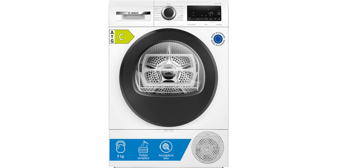 Bosch Serie 6 WQG243C0II Asciugatrice a pompa…