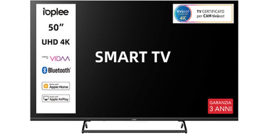 IOPLEE SMART TV 50” UHD 4K Sistema operativo…