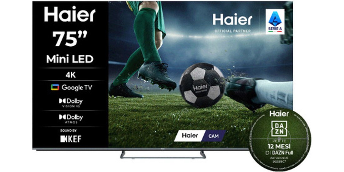 Haier Smart TV 75” H75M80FUX MiniLED con QLED…