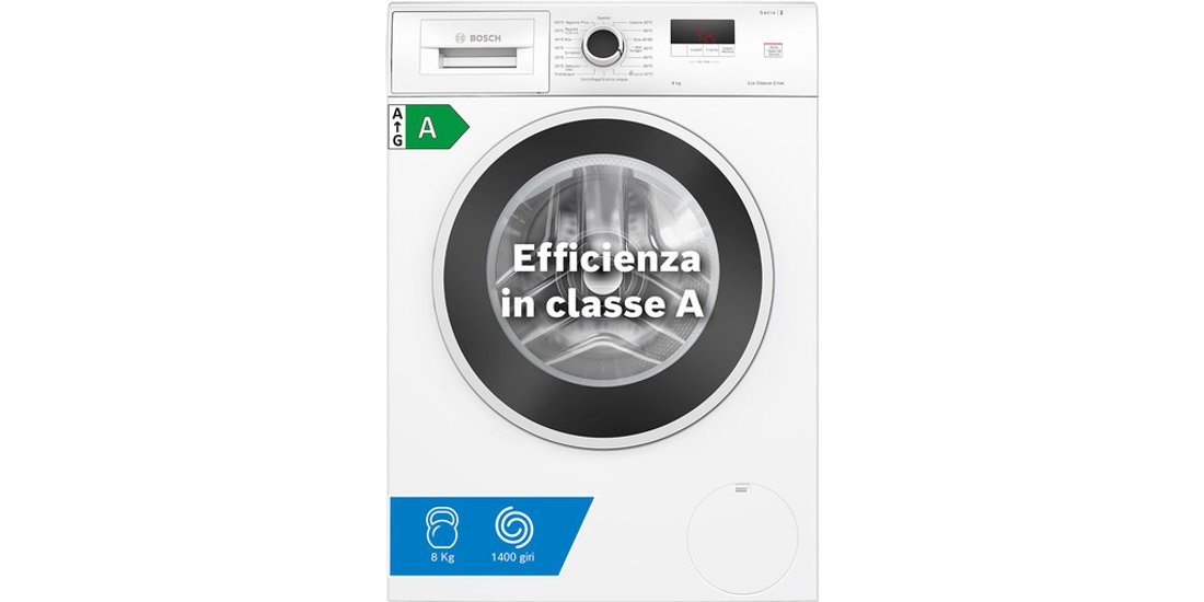 Bosch Serie 2 WGE03200IT Lavatrice a carica frontale…