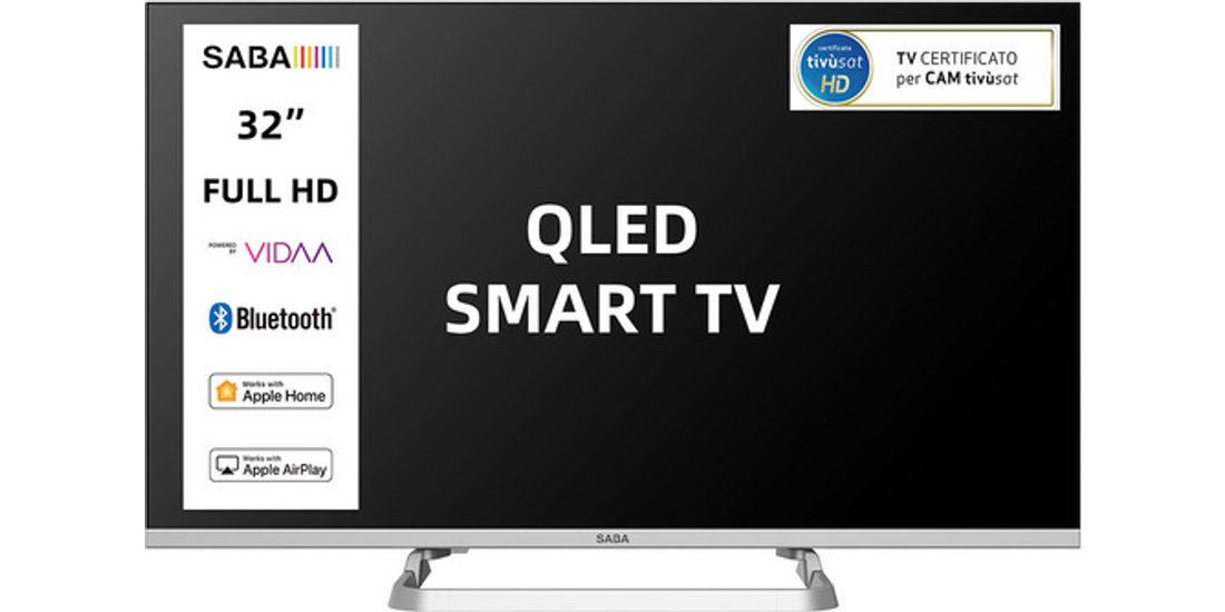 SABA SA32QM10VDA SMART TV QLED 32” FULL HD Sistema…