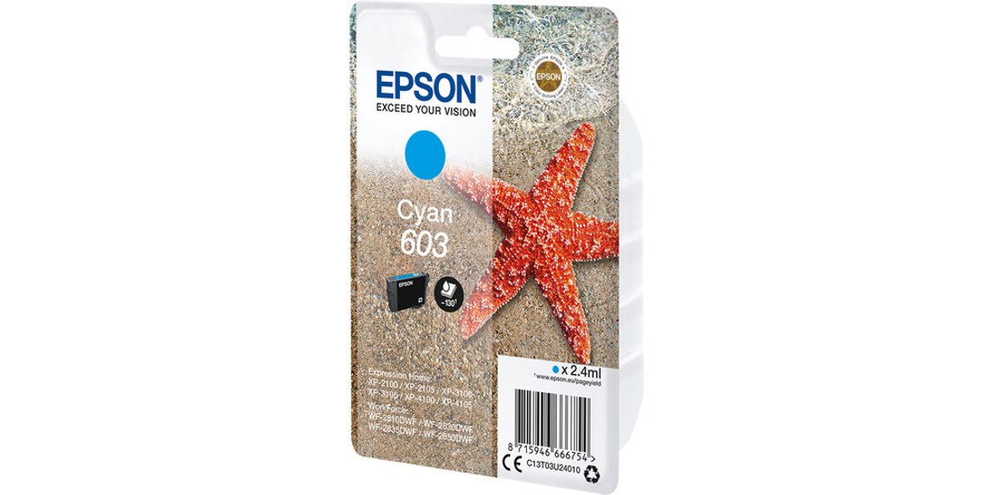Epson Singlepack Cyan 603 Ink