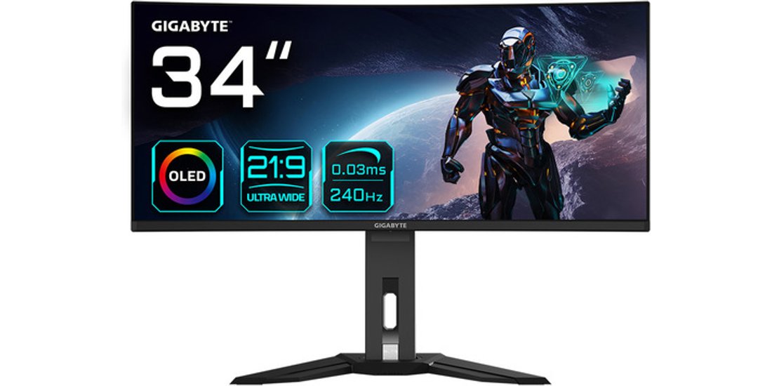 GIGABYTE Monitor da gioco curvo OLED WQHD MO34WQC2…