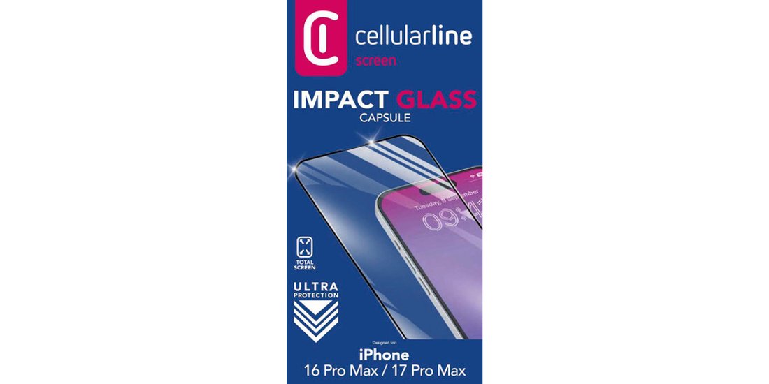Cellularline Impact Glass Capsule – iPhone 16…