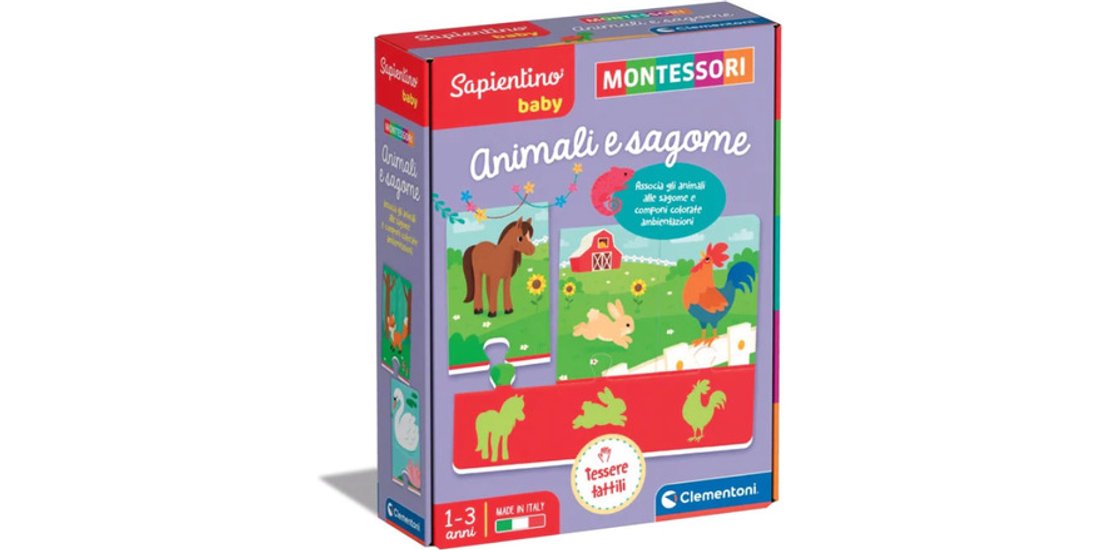Clementoni Sapientino Montessori Animali e Sagome…