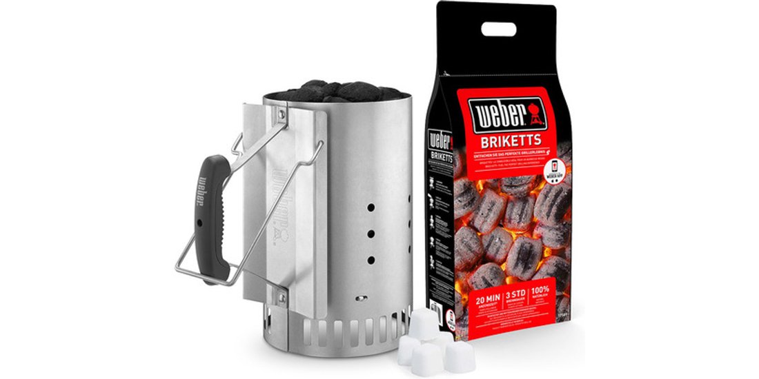 Weber Kit Ciminiera Accensione 2kg Bricchetti…