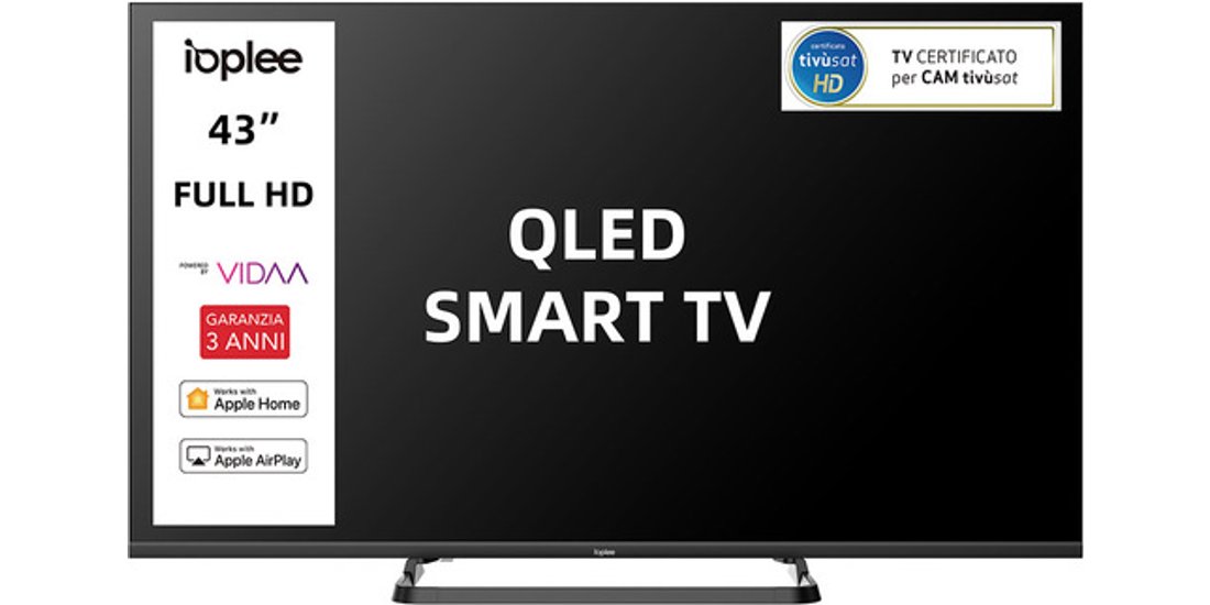 IOPLEE IOP43V2QM10VDA SMART TV QLED 43” FULL…