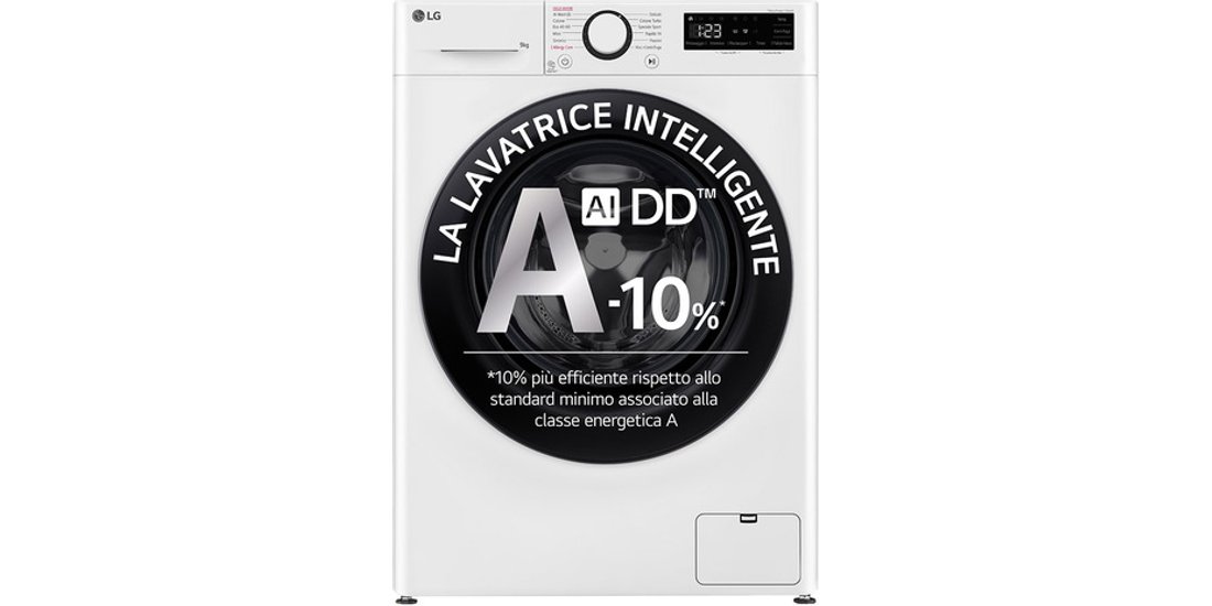 LG F2R3S09NSWB Lavatrice 9kg AI DD Classe A-10…