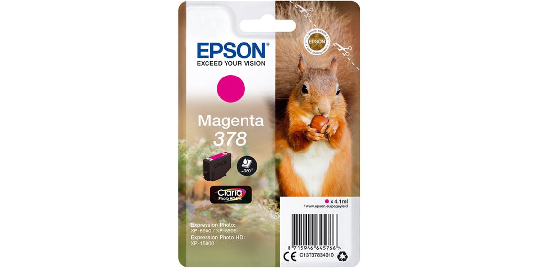 Epson Squirrel Singlepack Magenta 378 Claria …