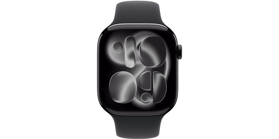 Apple Cinturino Sport nero (46 mm) – S/M