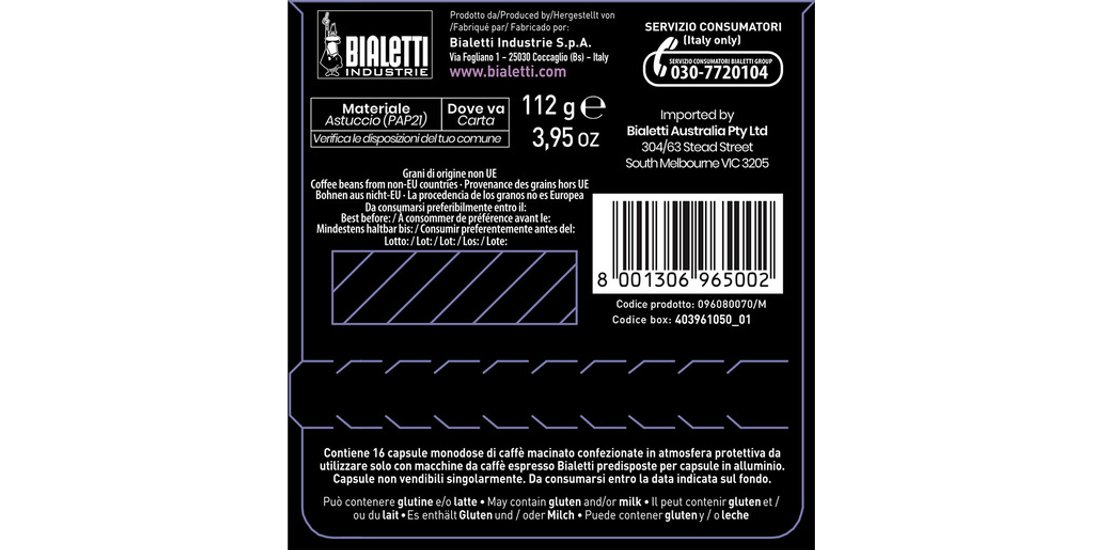 Bialetti Milano Capsule caffè Tostatura leggera…