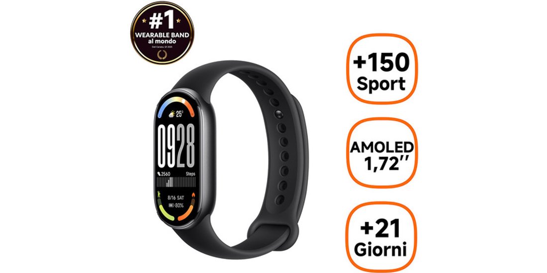 Xiaomi Smart Band 10 Black AMOLED Braccialetto…