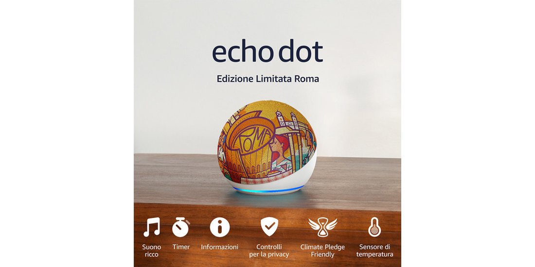 Amazon Echo Dot Edizione limitata Roma