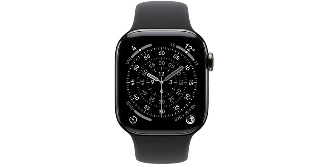 Apple Cinturino Sport nero (42 mm) – M/L