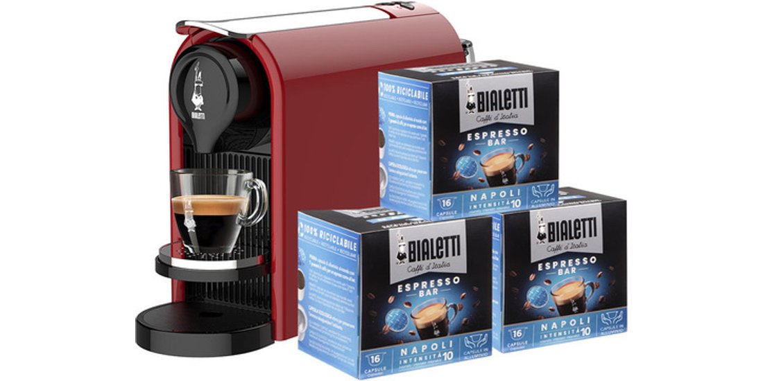 Bialetti BUNDLE GIOIA PLUS ROSSO+48CAPS