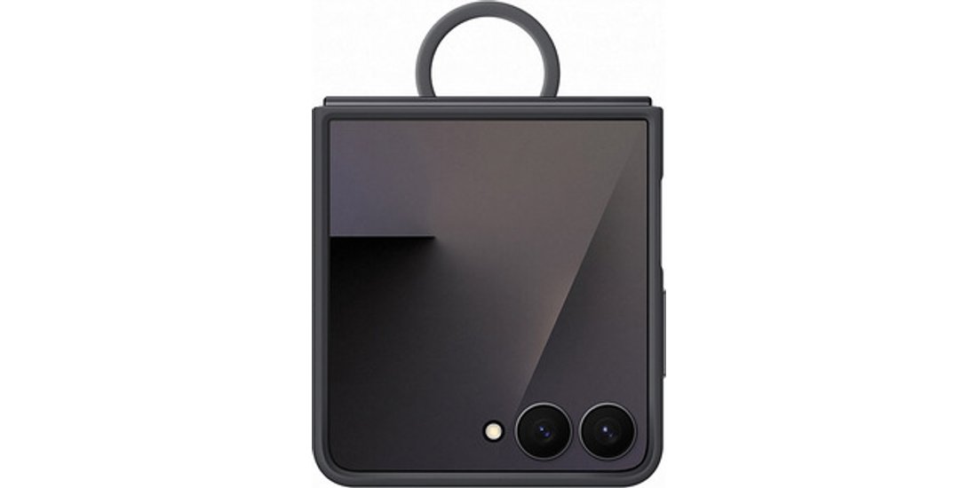 Samsung Galaxy Z Flip7 Ring Case (Silicone) Black…