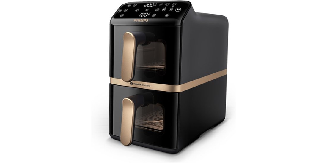 Philips Serie 4000 Airfryer doppio cestello Verticale…