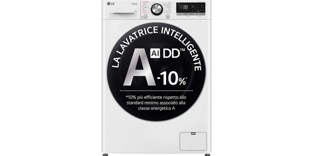 LG F4R7011TSWC Lavatrice 11kg AI DD Classe A-…