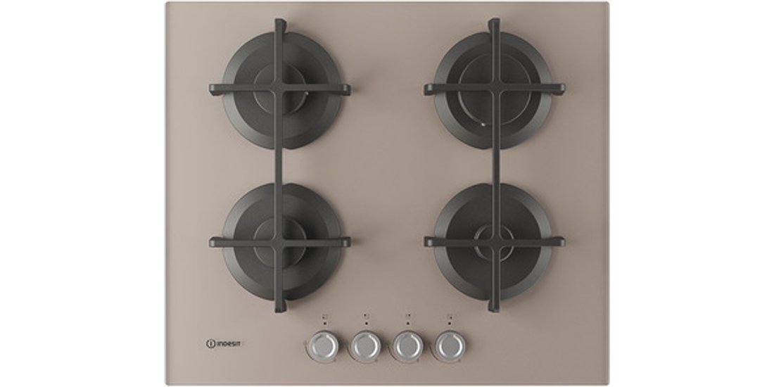 Indesit ING 61T/TD 1 piano gas vetro tortora …