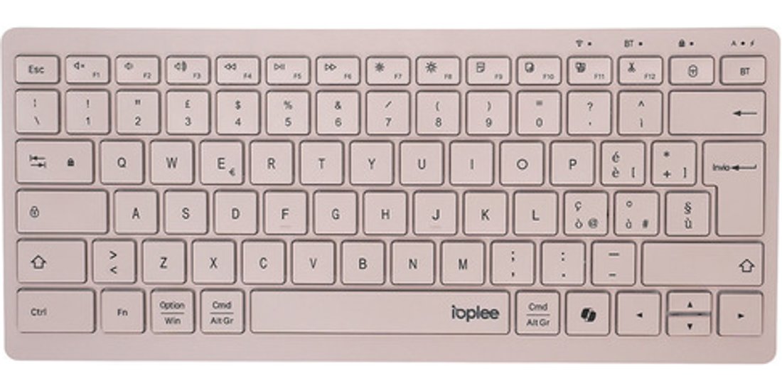 IOPLEE Tastiera wireless ricaricabile Rosa