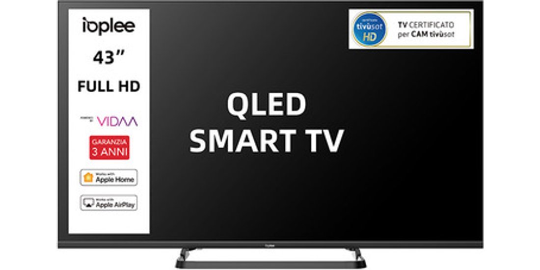 IOPLEE SMART TV QLED 43” FULL HD Sistema operativo…