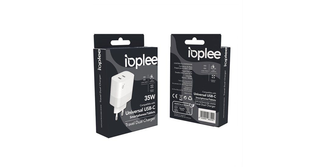 IOPLEE Caricatore da Rete Doppia porta USB-C …