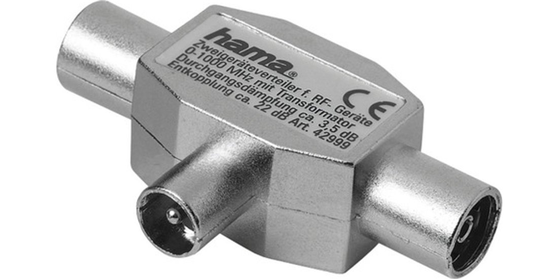 Hama Distributore antenna 1 M/2 F corpo in metallo…