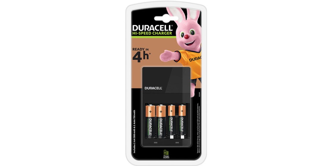 Duracell Caricabatterie 4 ore + 2xAA 2xAAA